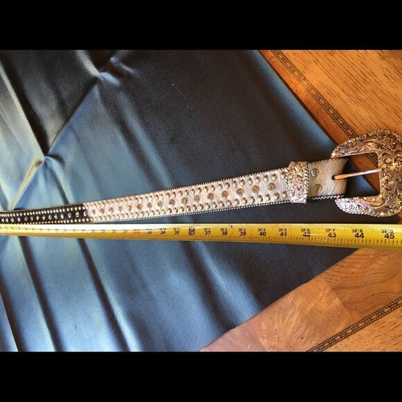 GORGEOUS RHINESTONE Black & White Hair Belt main image 6